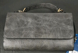 DS Bags womens Gray Clutch Wallet Purse with Tech Window New